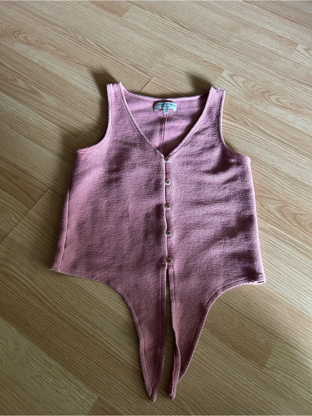 Madewell Texture & Thread Mauve Tie Top Small